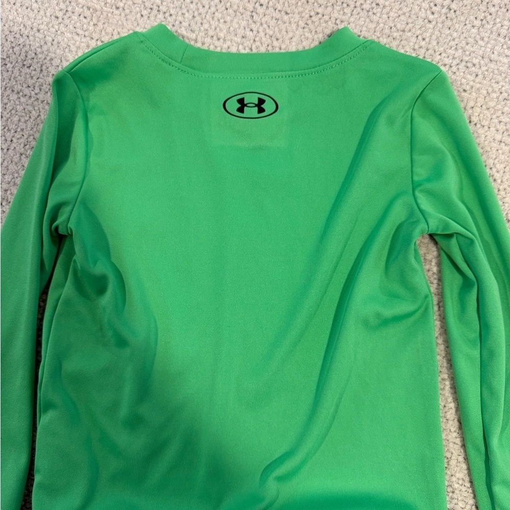 Under Armour Kids Bright Green Long Sleeve Tee - Picture 4 of 4